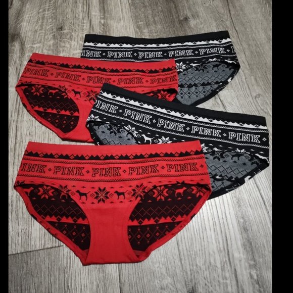 PINK Victoria's Secret Other - Bundle of 4 Fair Isle holiday panties PINK NWOT